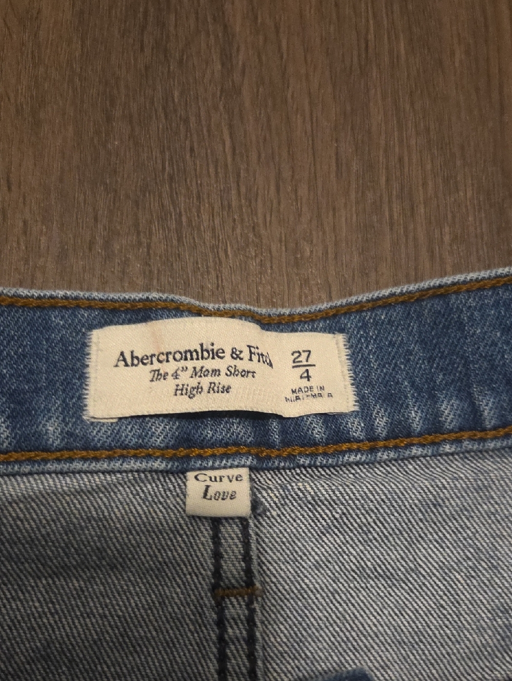Abercrombie and Fitch Curve Love Mom Shorts Jean Denim Cutoff Distressed - Picture 2 of 3